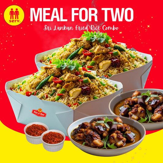 Meal for Two – Sri Lankan Fried Rice & Devilled Chicken Combo